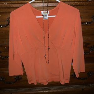 Talbots cross cross blouse